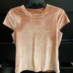 Madewell orange velvet shirt